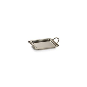 Polished Gold Steel and Brass Serving Tray