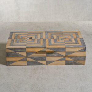 Storage Box with Brass Trim & Ultra Suede Interior