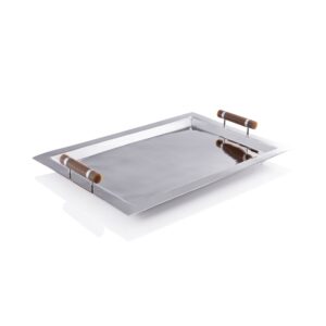 Nickel & Amber Serving Bar Tray